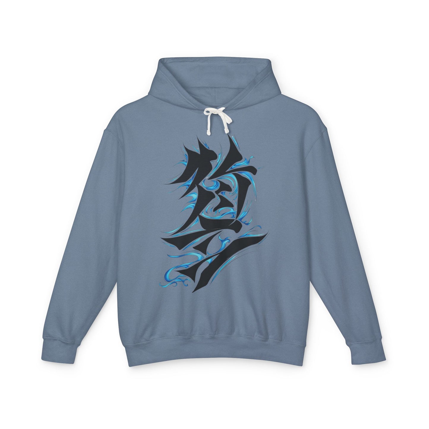 Unisex Hoodie with Dragon and Calligraphy Design - Lightweight Streetwear