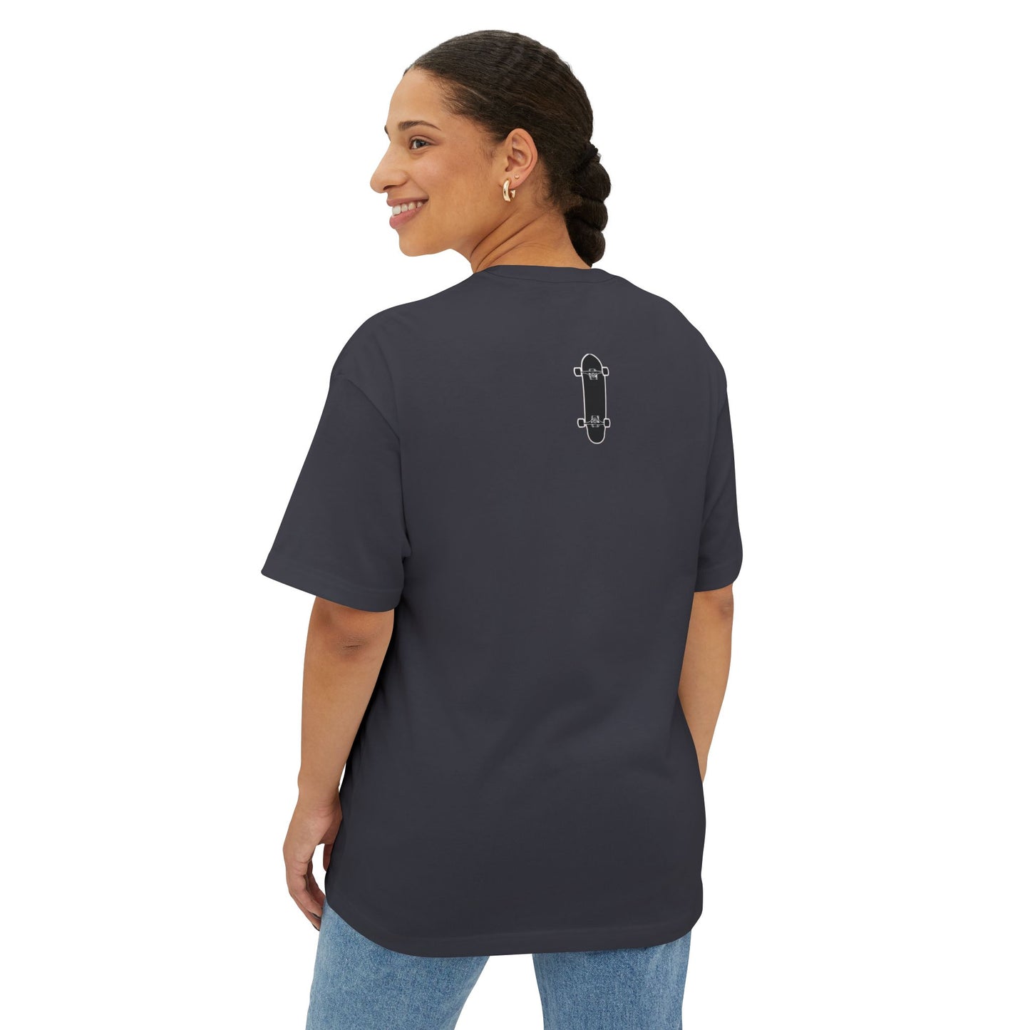 Unisex Oversized Boxy Tee - 'Cruising the Highway' Skateboard Graphic Tee