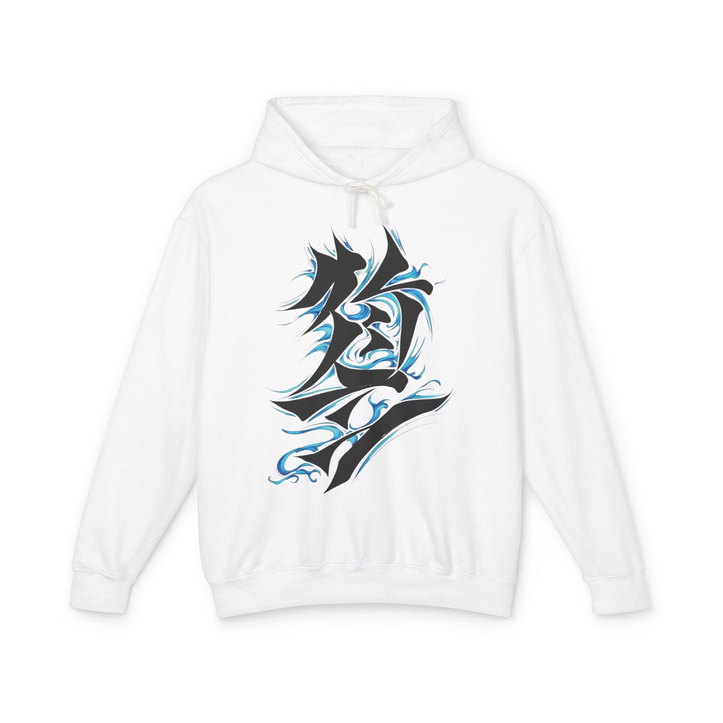 Unisex Hoodie with Dragon and Calligraphy Design - Lightweight Streetwear