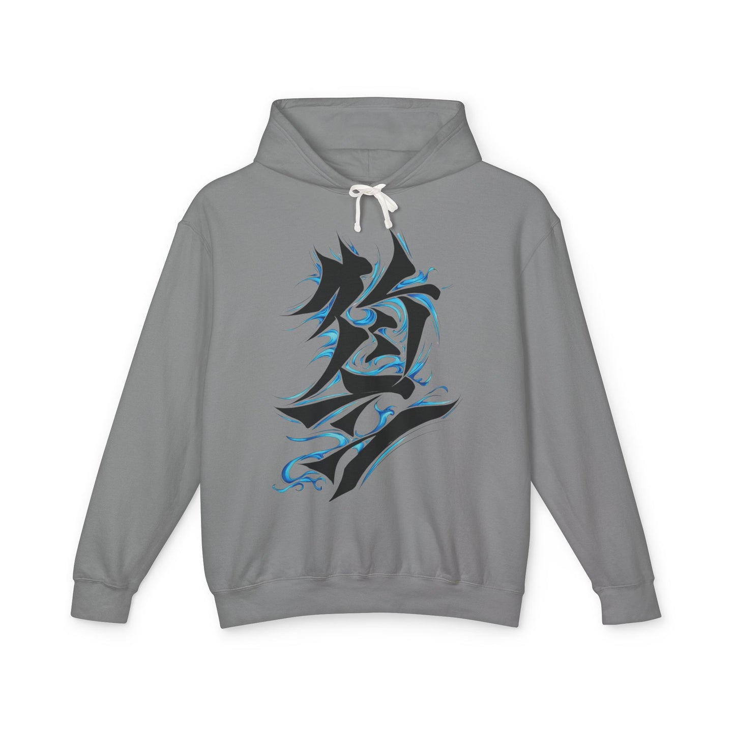 Unisex Hoodie with Dragon and Calligraphy Design - Lightweight Streetwear