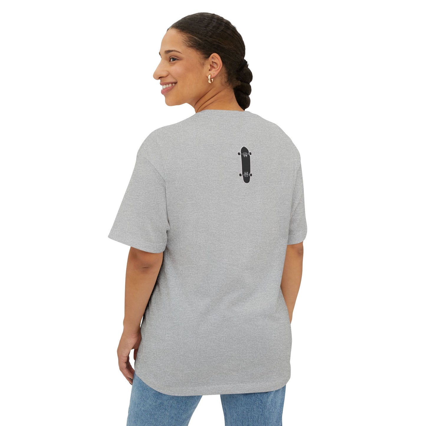 Unisex Oversized Boxy Tee - 'Cruising the Highway' Skateboard Graphic Tee