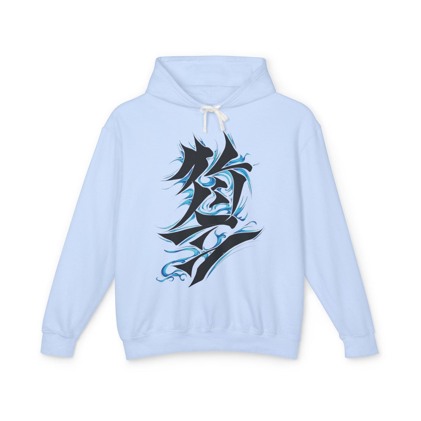 Unisex Hoodie with Dragon and Calligraphy Design - Lightweight Streetwear